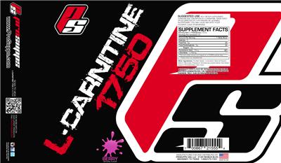 Photo of the PS ProSupps L-Carnitine 1750 Berry label