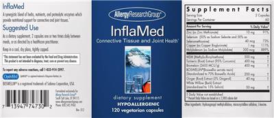 Photo of the Allergy Research Group InflaMed label