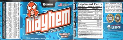 Photo of the Millecor Mayhem Energy Tears of My Enemies label