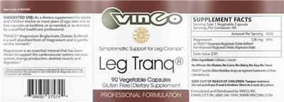 Photo of the Vinco Leg Tranq label