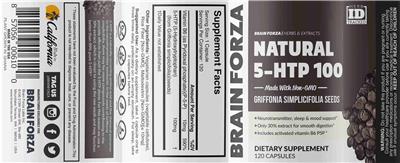 Photo of the Brain Forza Natural 5-HTP 100 label