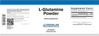 Photo of the Douglas Laboratories L-Glutamine Powder label