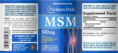 MSM 500 mg