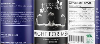 Photo of the Herbally Grounded Might For Men label