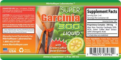 Photo of the MaritzMayer Laboratories Super Garcinia 300 Liquid label