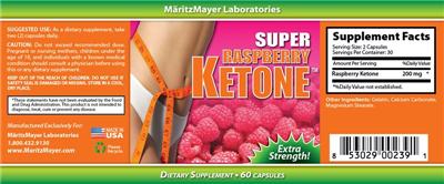 Photo of the MaritzMayer Laboratories Super Raspberry Ketone label
