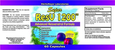 Photo of the MaritzMayer Laboratories Super ResV 1200 label