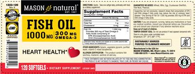 Photo of the Mason Natural Fish Oil 1000 mg label