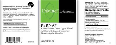 Photo of the DaVinci Laboratories Perna label