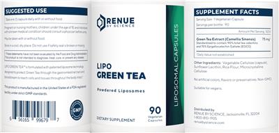 Photo of the Renue By Science Lipo Green Tea label