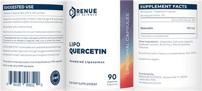 Photo of the Renue By Science Lipo Quercetin label