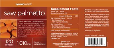 Photo of the NewtonEverett Saw Palmetto label