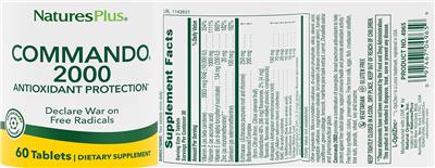 Photo of the NaturesPlus Commando 2000 label