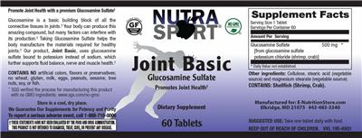 Photo of the Nutra Sport Joint Basic label