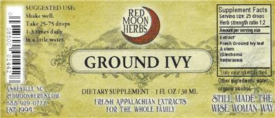 Photo of the Red Moon Herbs Ground Ivy label