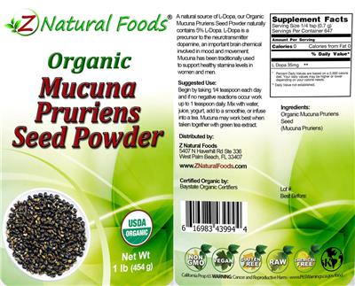 Organic Mucuna Pruriens Seed Powder