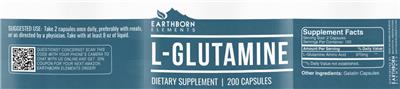 Photo of the Earthborn Elements L-Glutamine label