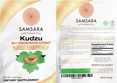 Photo of the Samsara Herbs Kudzu 20:1 Concentrated Extract label