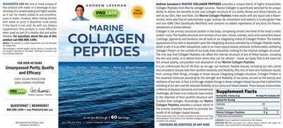 Photo of the ProCaps Laboratories Marine Collagen Peptides label