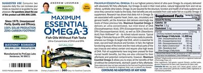 Maximum Essential Omega-3 Natural Mint