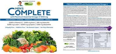Photo of the ProCaps Laboratories Men's Complete with Maximum Essential Omega-3 1,000 mg label