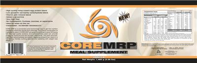 Photo of the Core Nutritionals Core MRP Vanilla label