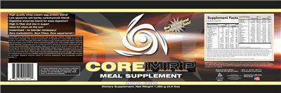 Photo of the Core Nutritionals Core MRP Banana Cream label