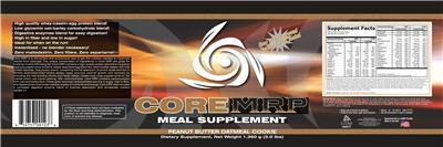 Photo of the Core Nutritionals Core MRP Peanut Butter Oatmeal Cookie label