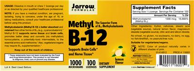 Methyl B-12 Lemon Flavor 1000 mcg
