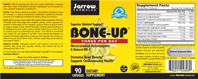 Photo of the Jarrow Formulas Bone-Up Three Per Day label
