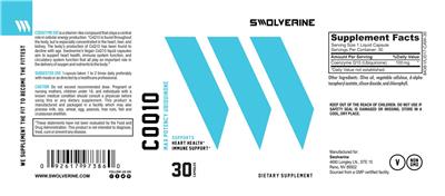 Photo of the Swolverine COQ10 label