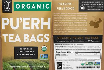 Organic Pu'erh Tea Bags
