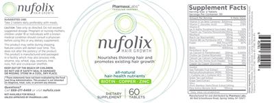Photo of the Pharmaxa Labs Nufolix label