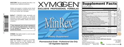 Photo of the XYMOGEN MinRex label