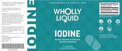 Photo of the Wholly Liquid Iodine label