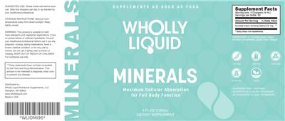 Photo of the Wholly Liquid Minerals label