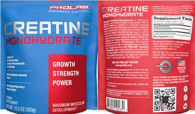 Photo of the Prolab Creatine Monohydrate label
