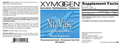 Photo of the XYMOGEN Nia Vasc label