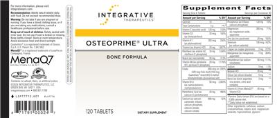 Photo of the Integrative Therapeutics Osteoprime Ultra label