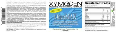 Photo of the XYMOGEN OncoMAR label