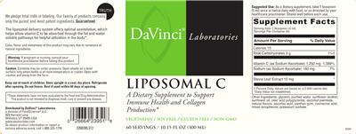 Photo of the DaVinci Laboratories Liposomal C label