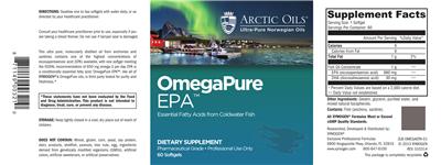 Photo of the Arctic Oils OmegaPure EPA label
