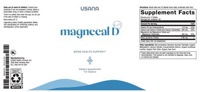 Product label for MagneCal D