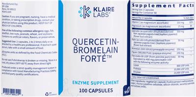 Photo of the Klaire Labs Quercetin-Bromelain Forte label