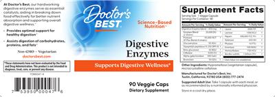 Label of Digestive Enzymes