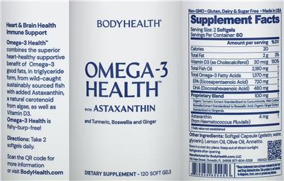 Photo of the BodyHealth Omega 3 Health label