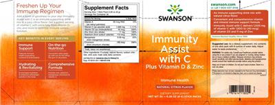 Photo of the Swanson Immunity Assist with C Natural Citrus Flavor label