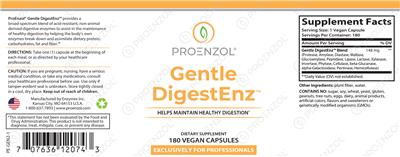 Photo of the ProEnzol Gentle DigestEnz label