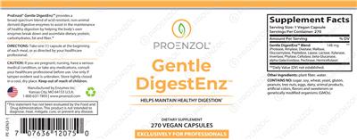 Photo of the ProEnzol Gentle DigestEnz label