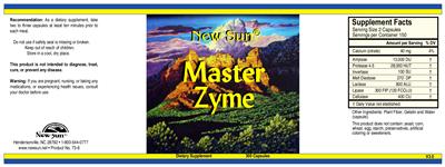 Photo of the New Sun Master Zyme label